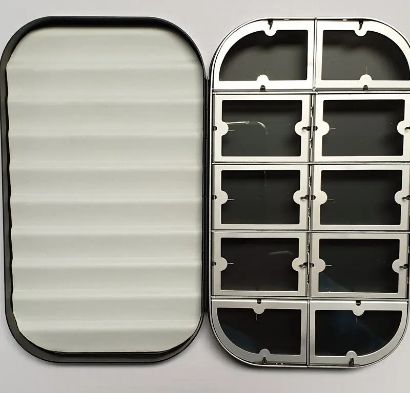 J. PARKER - ALUMINIUM FLY BOX 10 SCOMPARTI - BLACK