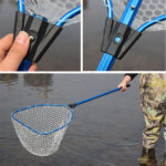 J.PARKER -TELESCOPIC BLU ALURUBBER LANDING NET - EPUISETTE – Image 2