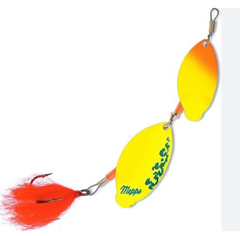 TANDEM BROCHET GIALLO VERDE ARGENTO MEPPS - TANDEM BROCHET ARANCIONE/CHATREUSE/ARGENTO 28,0 G - PEZZI 1 - immagine 1