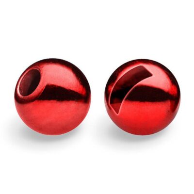 J. PARKER - TUNGSTEN BEAD SLOTTED METALLIC RUBY RED - PEZZI 30